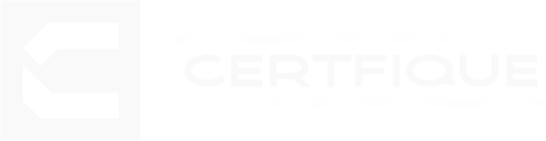 Logo completo Certfique — ícone + wordmark Logo Certfique com ícone C e nome em branco sobre fundo transparente