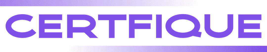 Logo horizontal Certfique — roxo Logotipo Certfique em letras roxas sobre fundo transparente